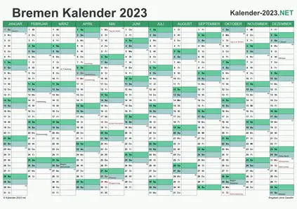 Bremen Kalender 2023 Vorschau